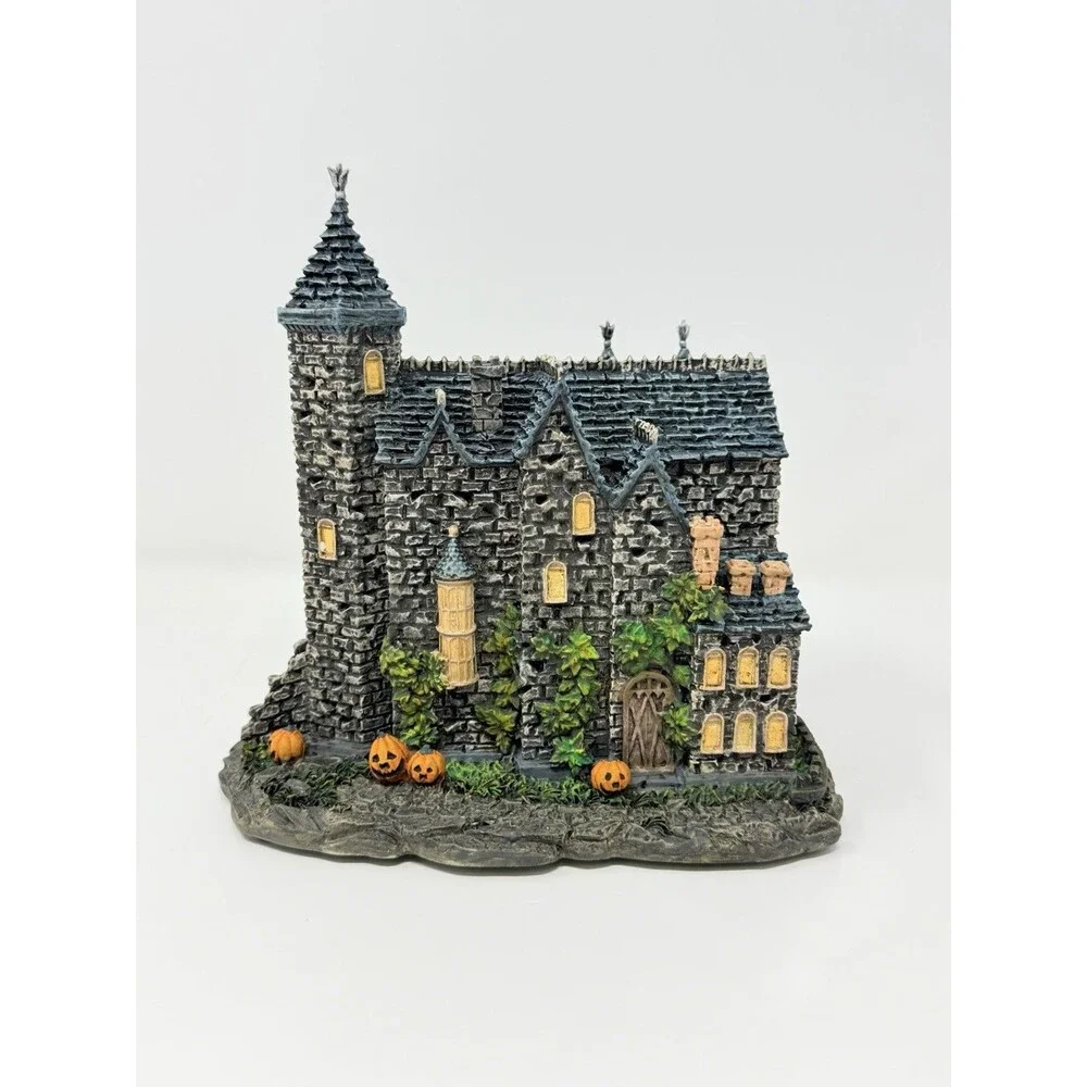 Hawthorne Village Universal Monsters Bride of Frankenstein Castle With Bride Box